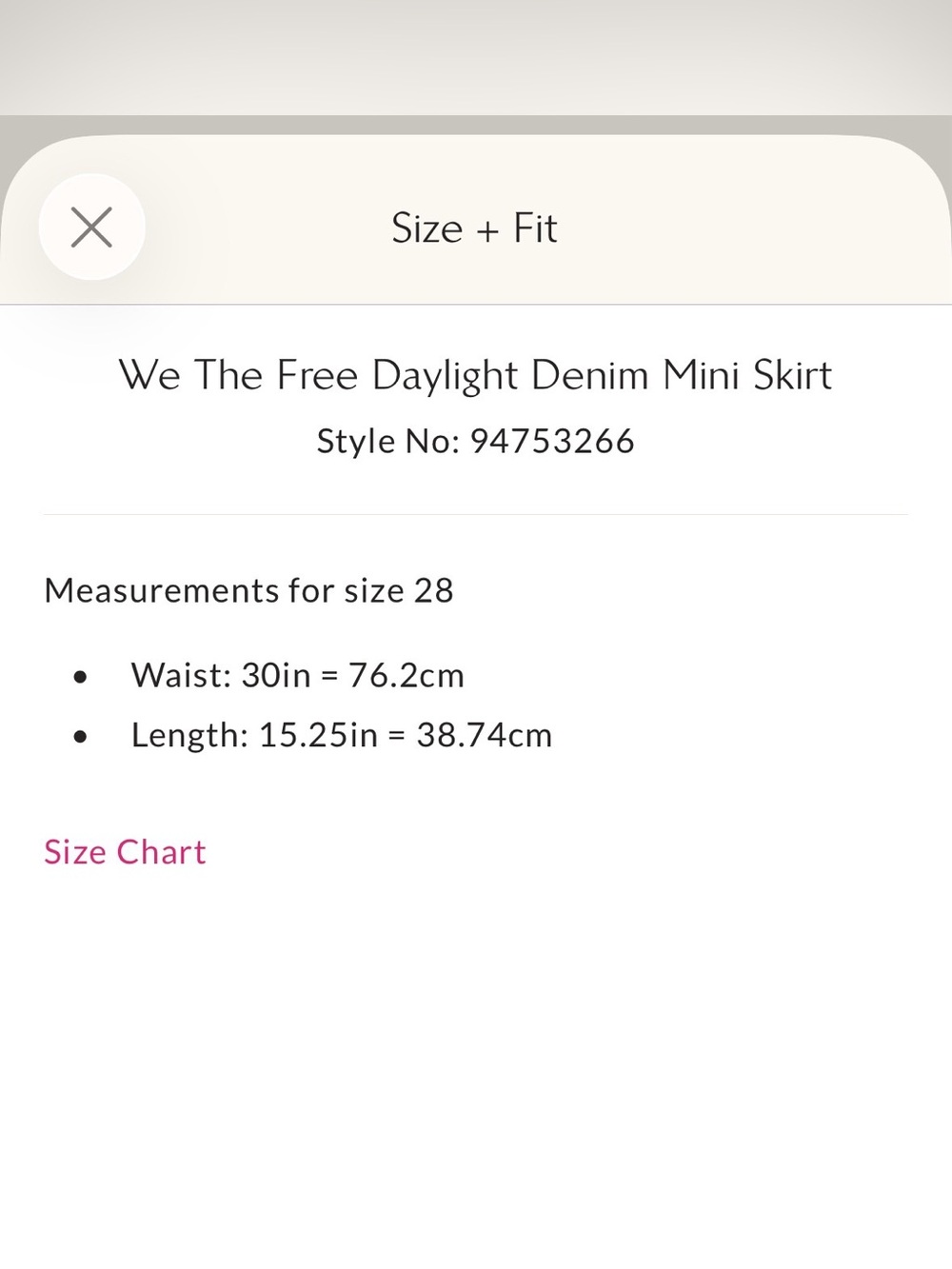 NWT🔖 Free People We The Free Daylight Denim Mini Skirt Size 27 - Picture 10 of 10